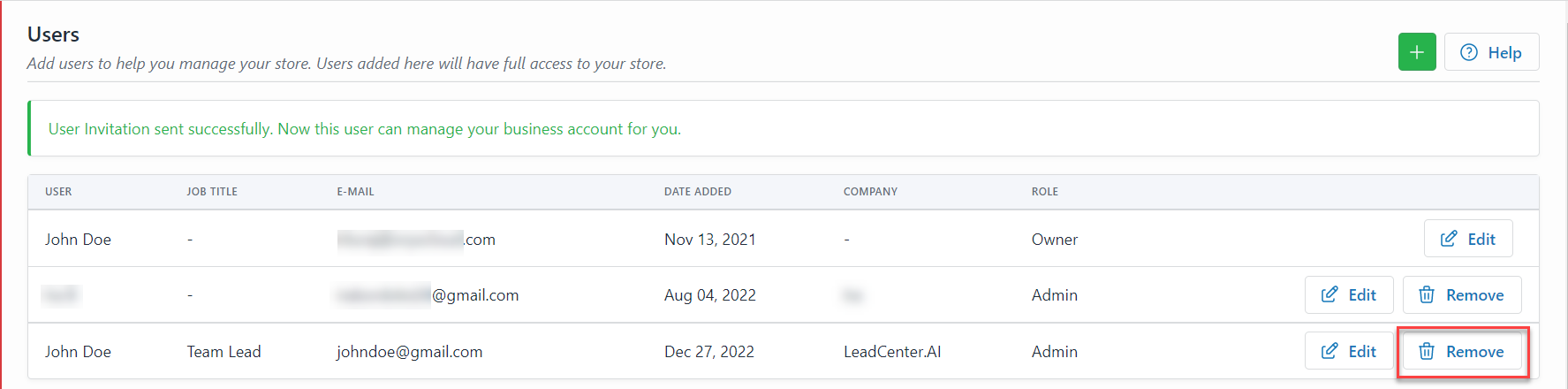 Adding and Deleting Users