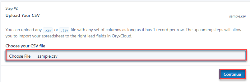 Uploading Leads Via CSV