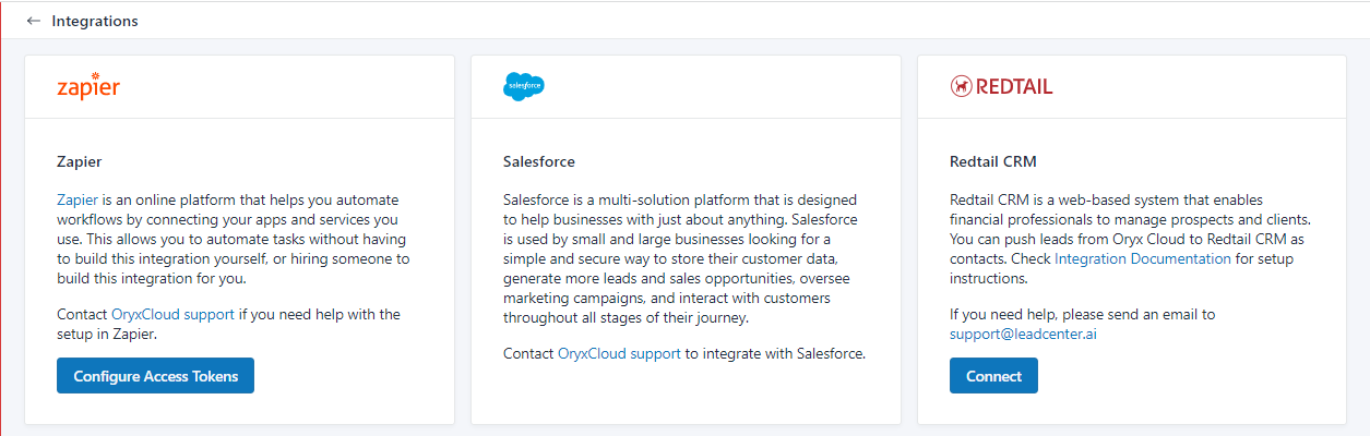 capture leads through integration with Zapier