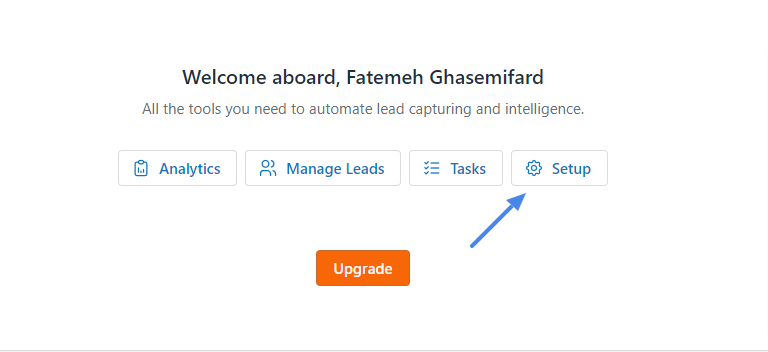 Setup your account on Leadcenter